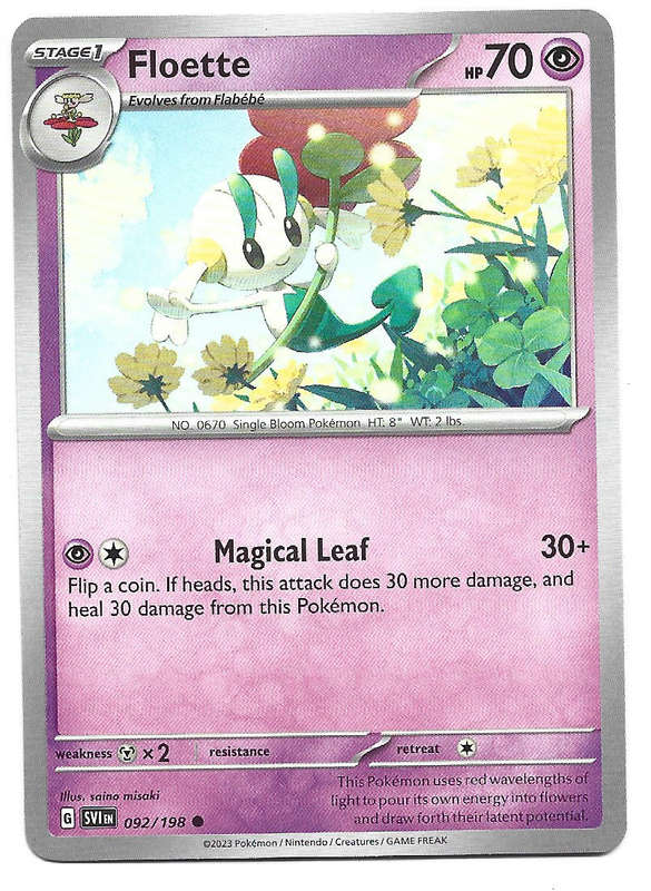 FLOETTE - COMMON   92/198 POKEMON TCG SCARLET & VIOLET TRADING CARD