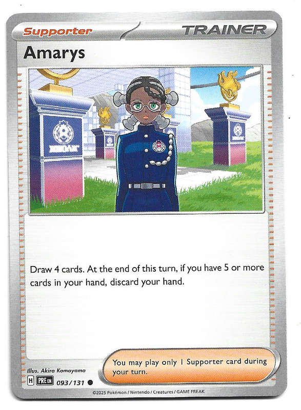 AMARYS - COMMON  93/131 POKEMON TCG PRISMATIC EVOLUTIONS  TRADING CARD