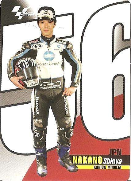 SHINYA NAKANO - MOTO GP 07 `PREZIOSI COLLECTION`  - RIDER KIT TRADING CARD 93