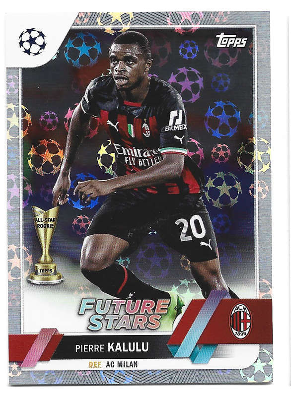 PIERRE KALULU - TOPPS UEFA Champ League 2023 - SILVER FOIL FUTURE STARS  TRADING CARD 93