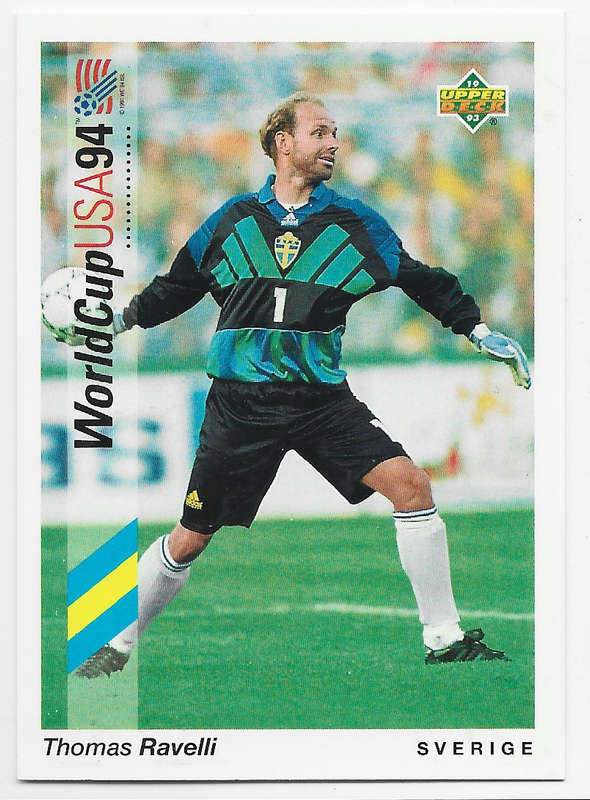 THOMAS RAVELLI (Sweden) - Upper Deck FIFA WORLD CUP 1994 USA PREVIEW   -  TRADING CARD 94