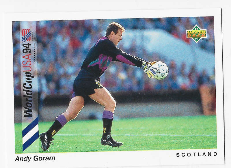ANDY GORAN (Scotland) - Upper Deck FIFA WORLD CUP 1994 USA PREVIEW   -  TRADING CARD 95