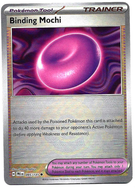 BINDING MOCHI  - R/HOLO POKE BALL PATTERN  95/131  POKEMON PRISMATIC EVOLUTIONS TRADING CARD