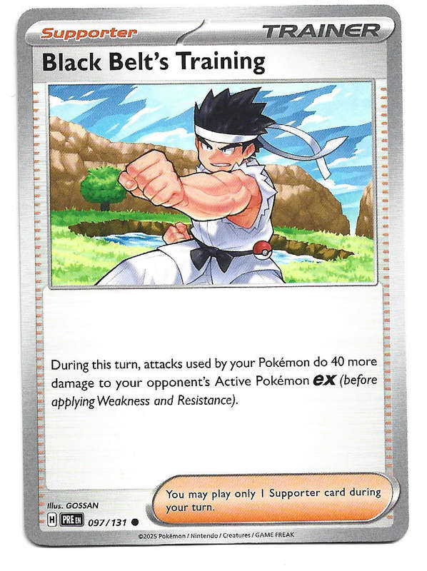 BLACK BELT'S TRAINING - COMMON  97/131 POKEMON TCG PRISMATIC EVOLUTIONS  TRADING CARD