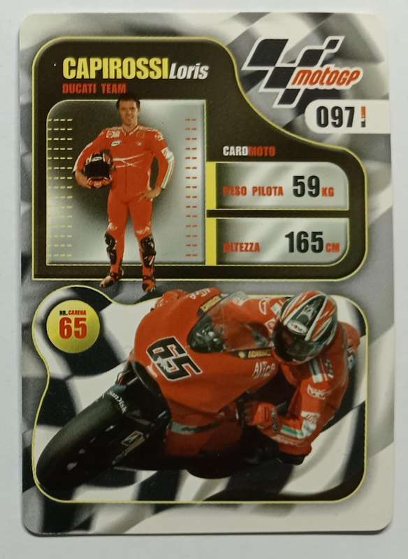 LORIS CAPIROSI - MOTO GP 2007 CARD COLLECTION - RARE FOIL TRADING CARD 97