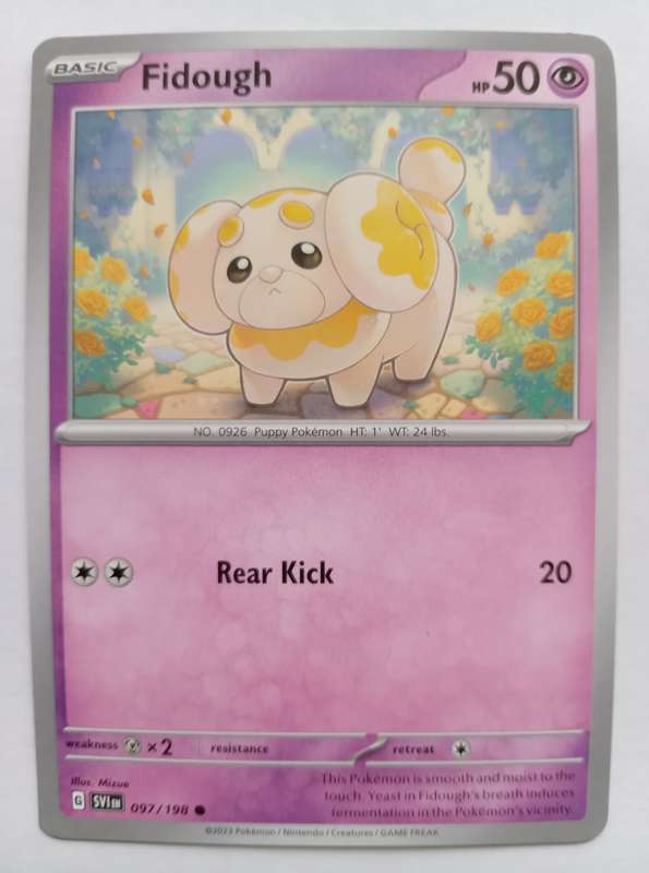 FIDOUGH - POKEMON SCARLET & VIOLET 2023  - COMMON TRADING CARD 97/198 - MINT