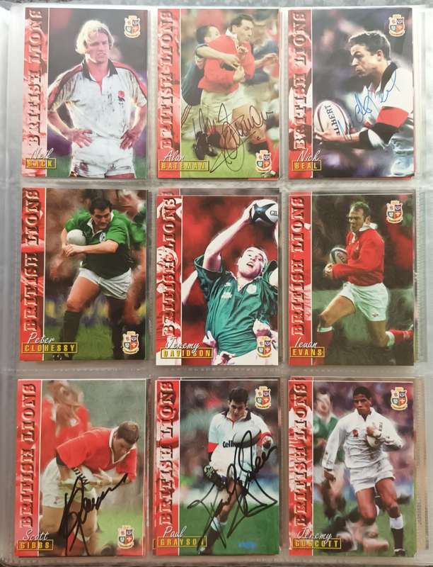 RUGBY CARD COLLECTION 1997 PANINI -Complete Full Set of 117 Rugby Trading Cards in collectors Binder