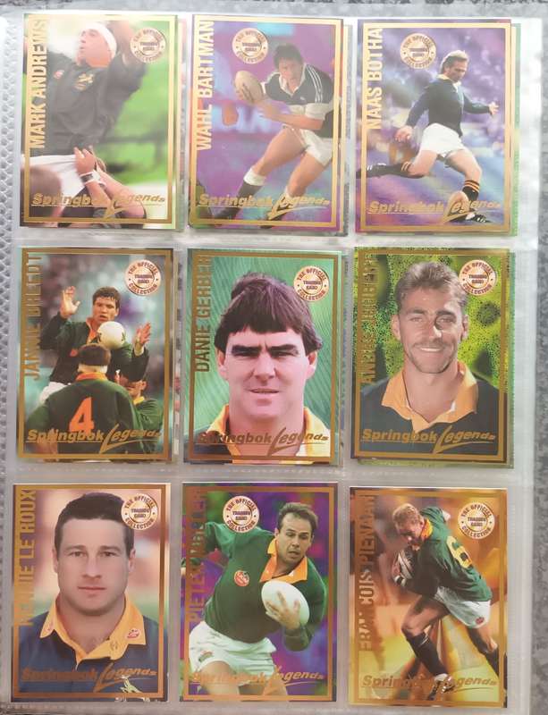 RUGBY CARD COLLECTION 1997 PANINI -Complete Full Set of 117 Rugby Trading Cards in collectors Binder