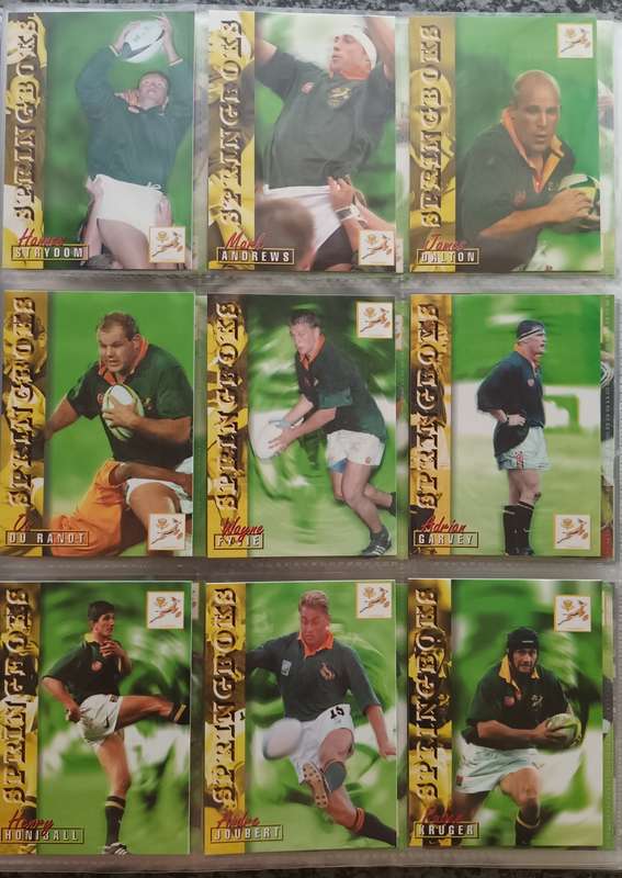 RUGBY CARD COLLECTION 1997 PANINI -Complete Full Set of 117 Rugby Trading Cards in collectors Binder