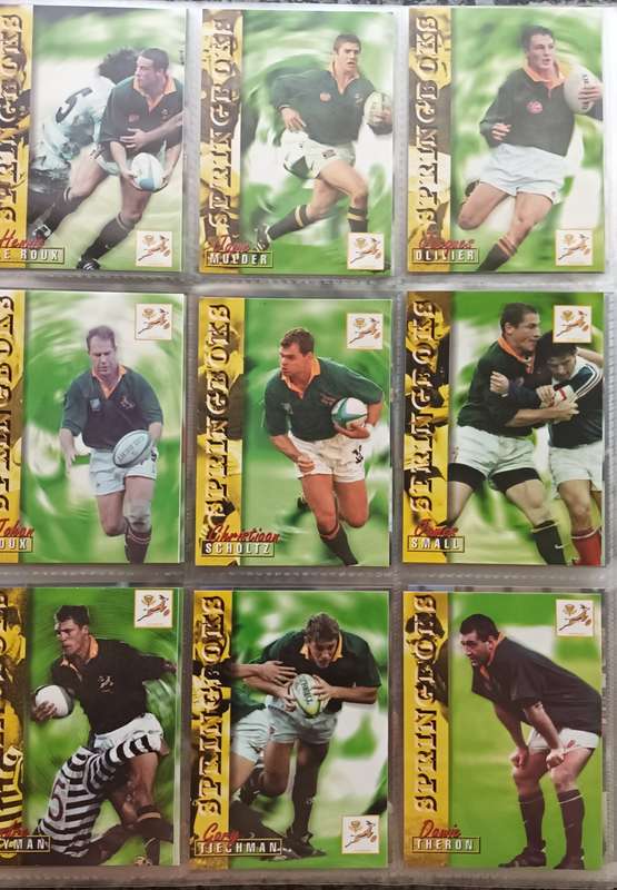 RUGBY CARD COLLECTION 1997 PANINI -Complete Full Set of 117 Rugby Trading Cards in collectors Binder