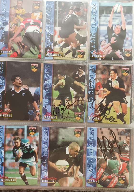 RUGBY CARD COLLECTION 1997 PANINI -Complete Full Set of 117 Rugby Trading Cards in collectors Binder