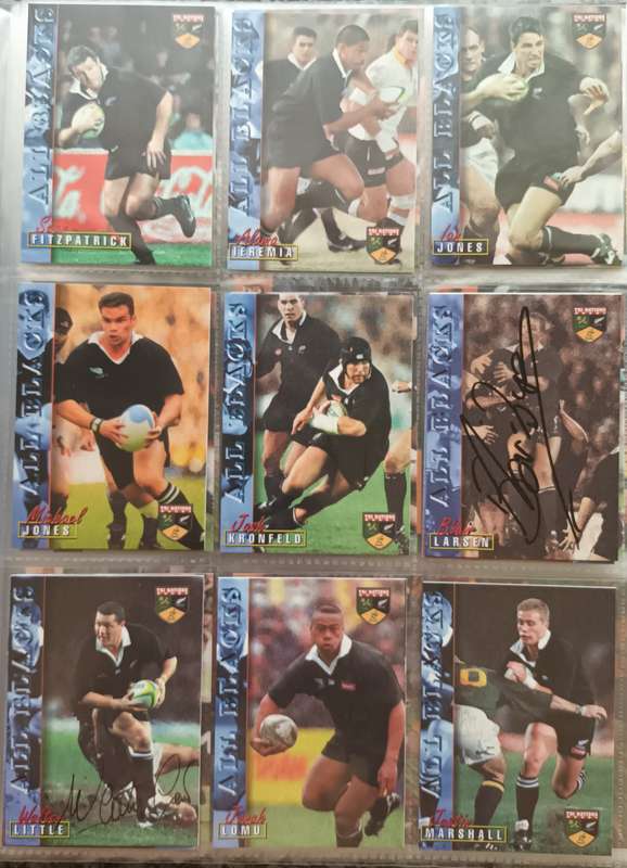 RUGBY CARD COLLECTION 1997 PANINI -Complete Full Set of 117 Rugby Trading Cards in collectors Binder