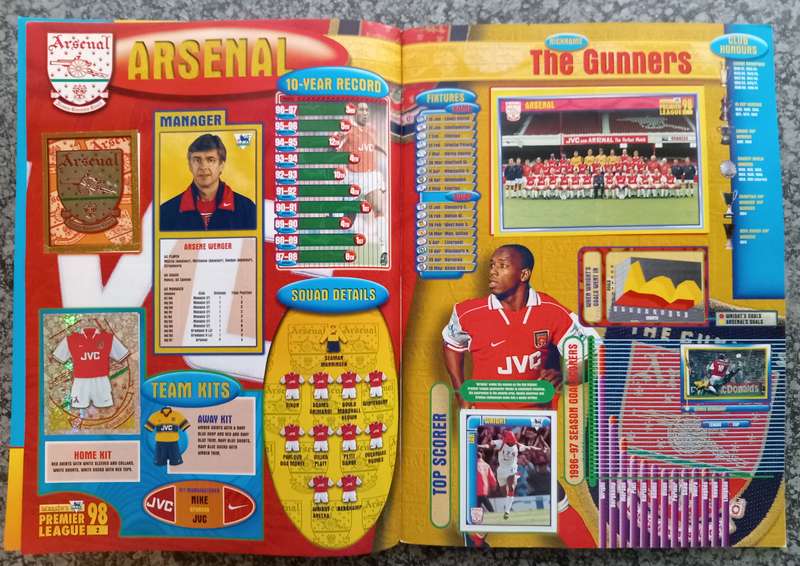 MERLIN Premier League sticker collection 1998 - COMPLETE 504 STICKER COLLECTION in OFFICAL BOOK