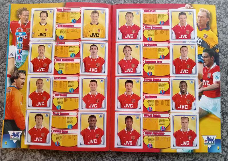 MERLIN Premier League sticker collection 1998 - COMPLETE 504 STICKER COLLECTION in OFFICAL BOOK