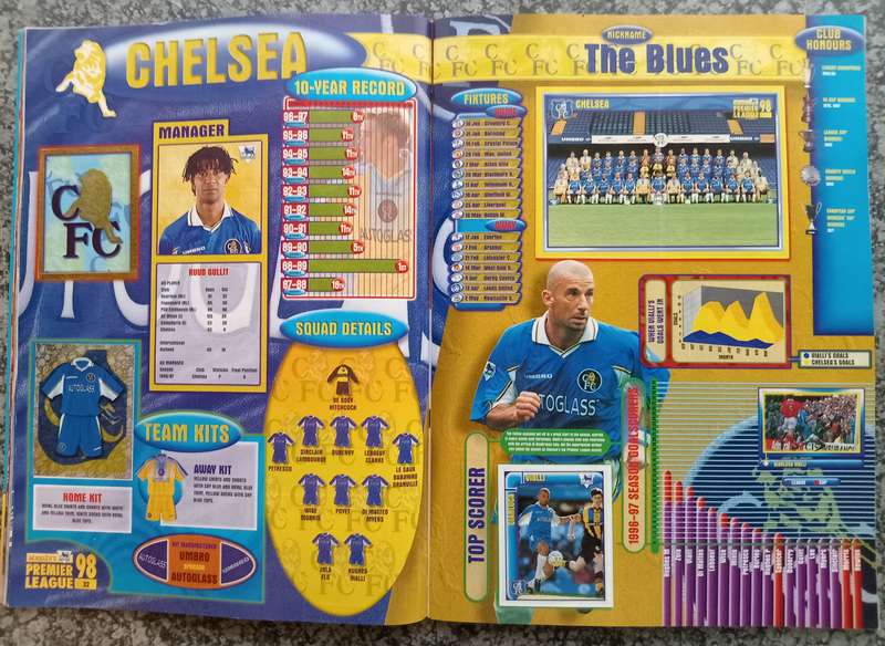 MERLIN Premier League sticker collection 1998 - COMPLETE 504 STICKER COLLECTION in OFFICAL BOOK