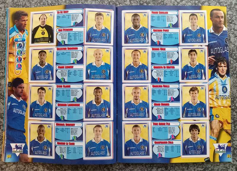 MERLIN Premier League sticker collection 1998 - COMPLETE 504 STICKER COLLECTION in OFFICAL BOOK