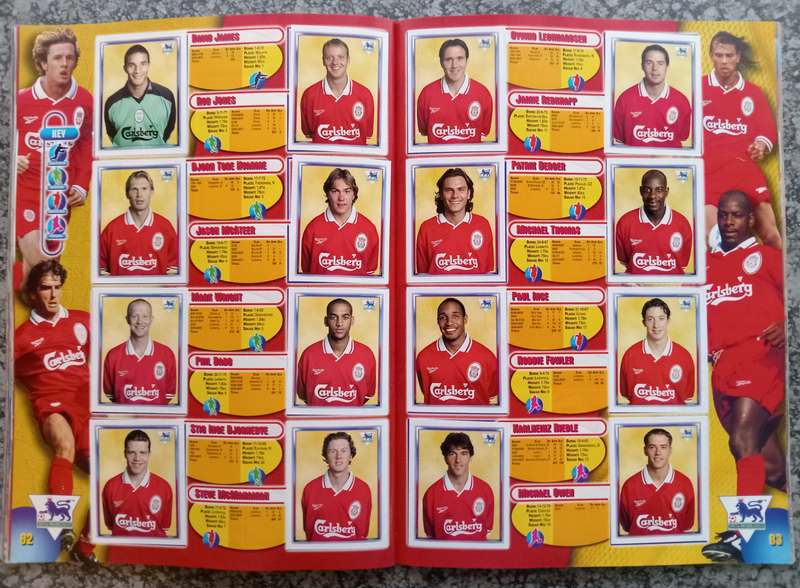 MERLIN Premier League sticker collection 1998 - COMPLETE 504 STICKER COLLECTION in OFFICAL BOOK