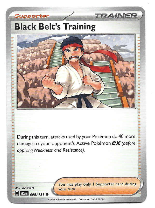 BLACK BELT'S TRAINING - COMMON  98/131 POKEMON TCG PRISMATIC EVOLUTIONS  TRADING CARD