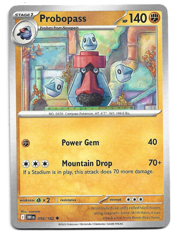 PROBOPASS - UNCOMMON  98/182  POKEMON TCG DESTINED RIVALS TRADING CARD