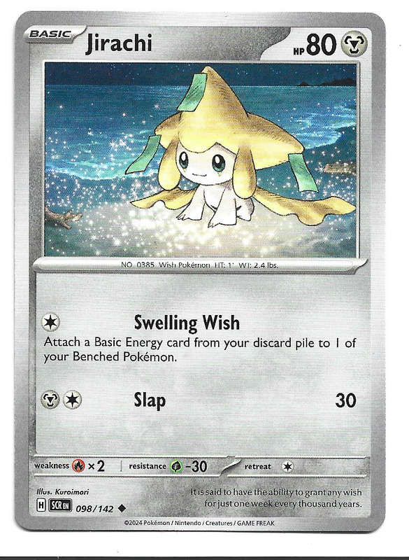 JIRACHI -  COMMON  98/142 POKEMON TCG STELLAR CROWN TRADING CARD