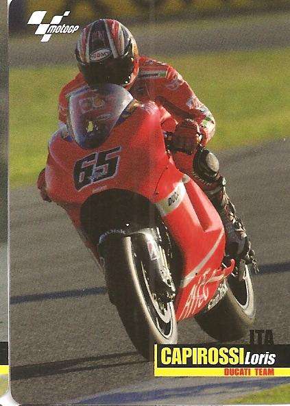 LORIS CAPIROSSI - MOTO GP 07 `PREZIOSI COLLECTION`  - RIDER TRADING CARD 98