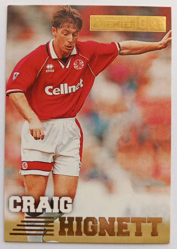 CRAIG HIGNETT - TOPPS PREMIER GOLD COLLECTION 1996/97 - TRADING CARD CARD 99 of 161