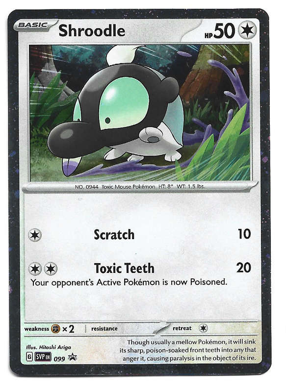 SHROODLE - HOLO RARE  SVP 99 POKEMON TCG SCARLET & VIOLET PROMO TRADING CARD