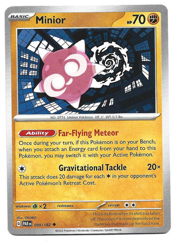 MINIOR - POKEMON PARADOX RIFT  99/182  UNCOMMON TRADING CARD