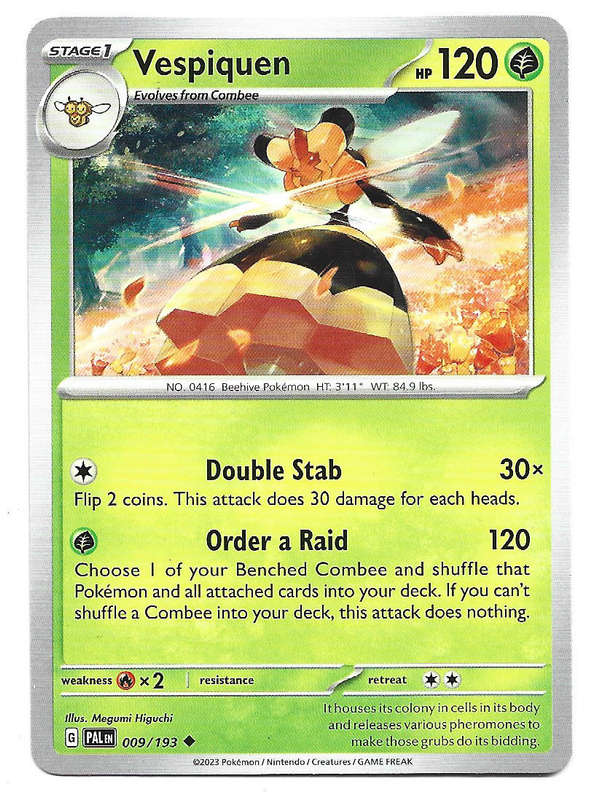 VESPIQUEN - COMMON  9/193 POKEMON TCG PALDEA EVOLVED TRADING CARD