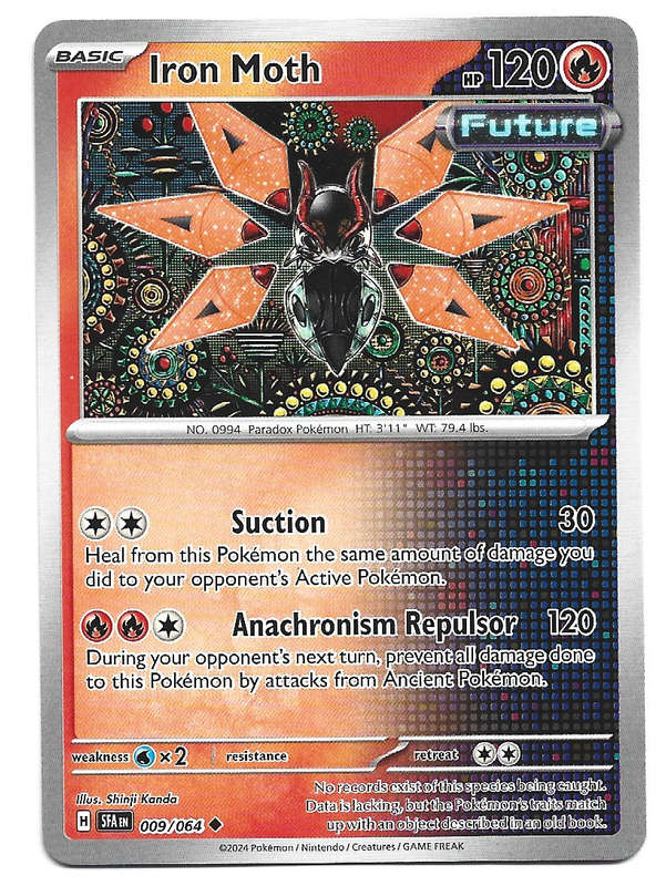 IRON MOTH - NON HOLO  9/64 POKEMON TCG SHROUDED FABLE TRADING CARD