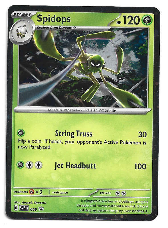 SPIDOPS - SVP 009 POKEMON TCG SCARLET & VIOLET PROMO TRADING CARD
