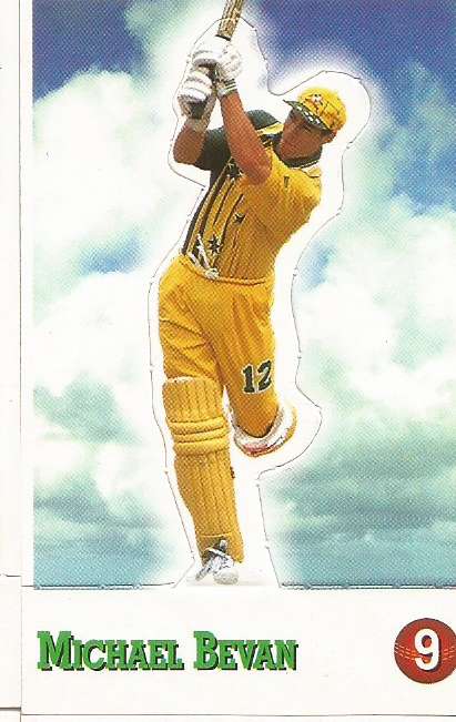 MICHAEL BEVAN - SELECT CRICKET 1997/98 STICKER COLLECTION - RARE "POP-UP" TRADING CARD 9