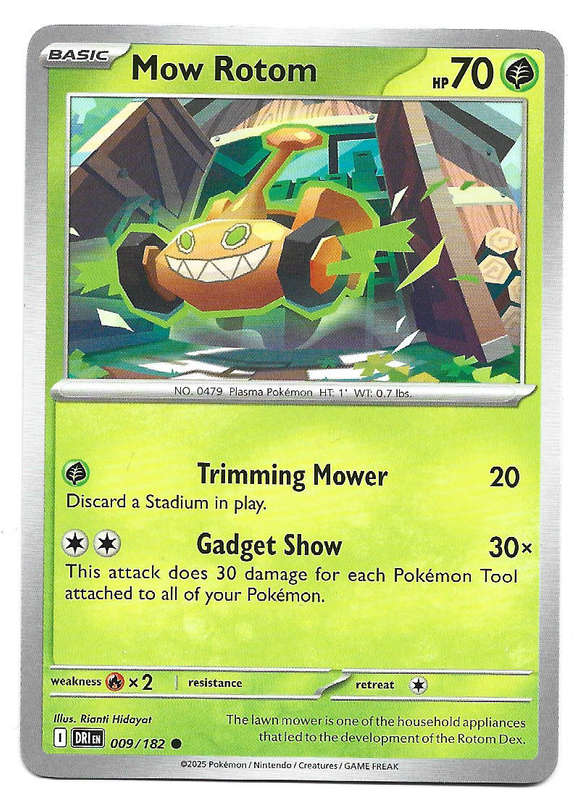 MOW ROTOM - COMMON  9/182  POKEMON TCG DESTINED RIVALS TRADING CARD