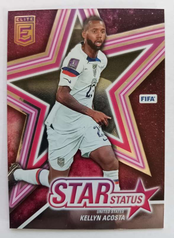 KELLYN ACOSTA (USA) - PANINI DONRUSS ELITE FIFA SOCCER 2023 - PINK STAR STATUS TRADING CARD 28