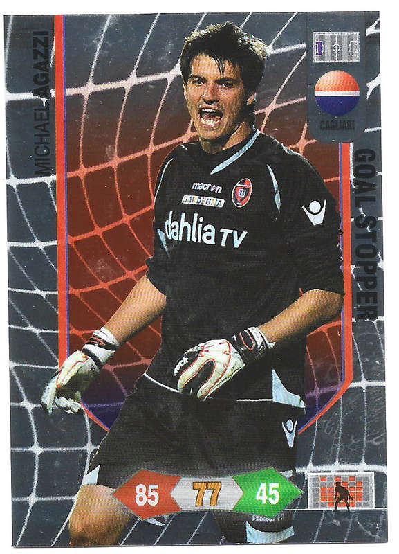 MICHAEL AGAZZI - PANINI CALCIATORI "SERIE A" 2010/2011 - FOIL  "GOAL STOPPER" TRADING CARD