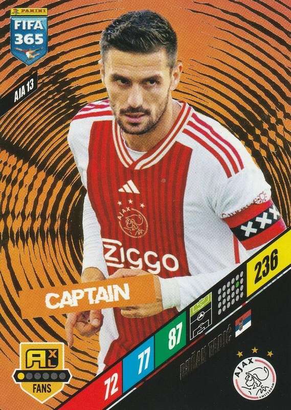 DUSAN TADIC - PANINI `FIFA 365 COLLECTION` 2024 - `CAPTAIN` FOIL TRADING CARD AIA13