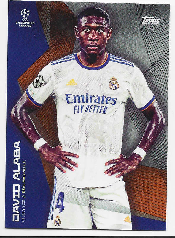 DAVID ALABA (Real Madrid) - TOPPS NOW "CHAMPIONS LEAGUE 2021 - UPDATE TRADING CARD
