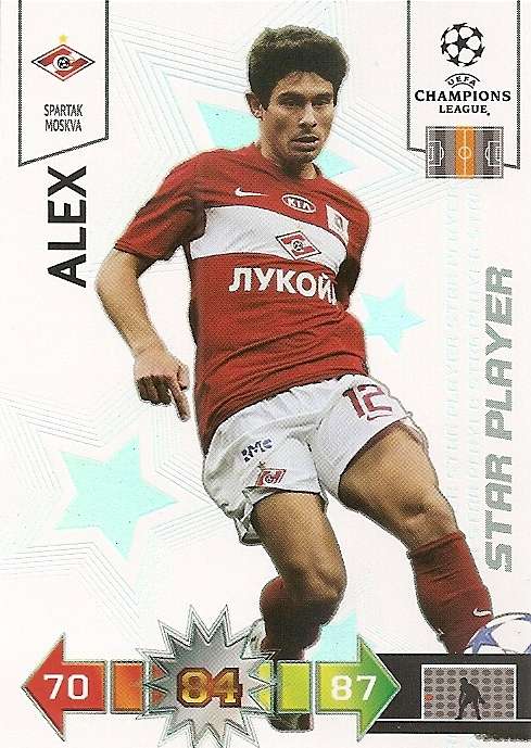 ALEX - PANINI CHAMPIONS LEAGUE 2010/2011 COLLECTION - STAR PLAYER TRADING CARD