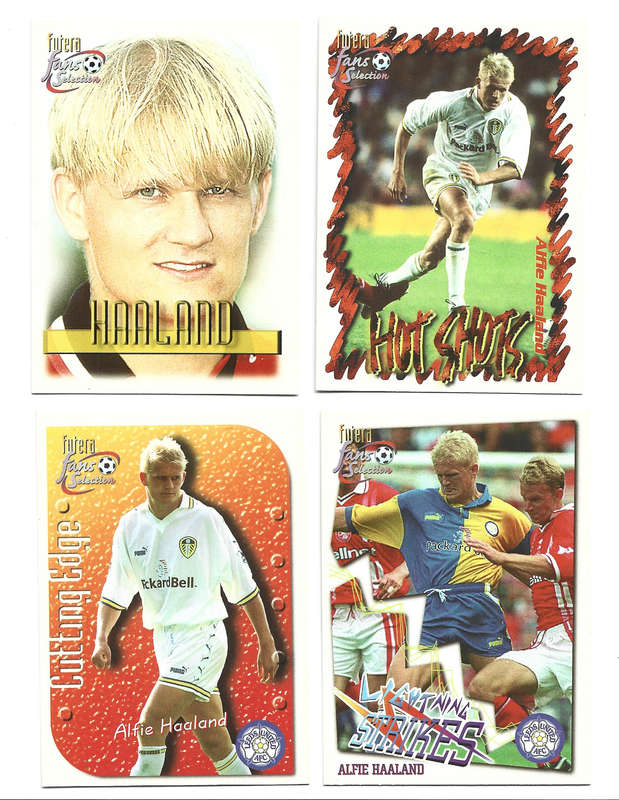 ALFIE HAALAND (LEEDS UNITED FC)  - FUTERA FANS SELECTION SET 1999 - LOT of 4 TRADING CARDS