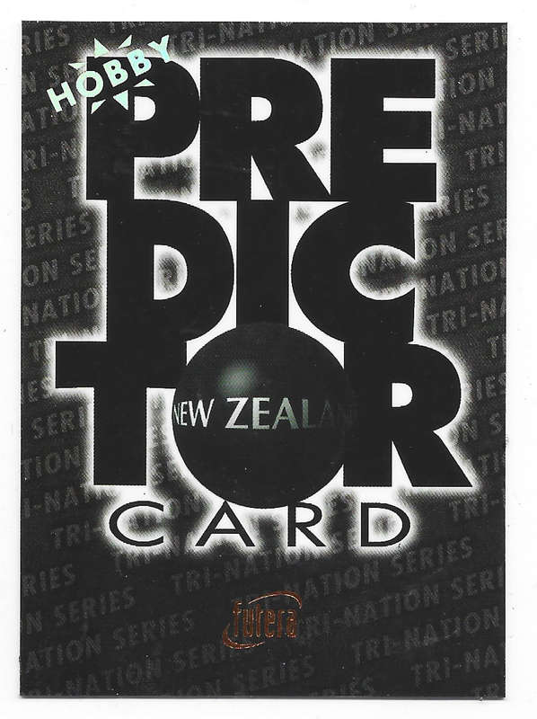 ALL BLACKS - FUTERA RUGBY 1996 COLLECTION - `HOBBY` GOLD `PREDICTOR` CARD PC2 3880 of 4000