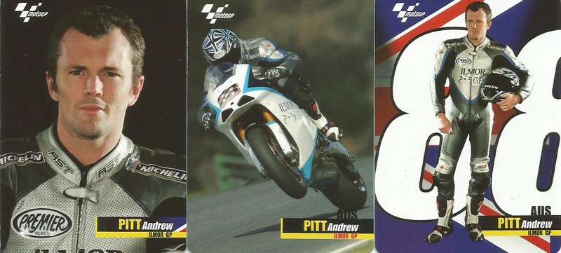 ANDREW PITT - MOTO GP 07 `PREZIOSI COLLECTION`  - RARE LOT of 5 FOIL TRADING CARDS