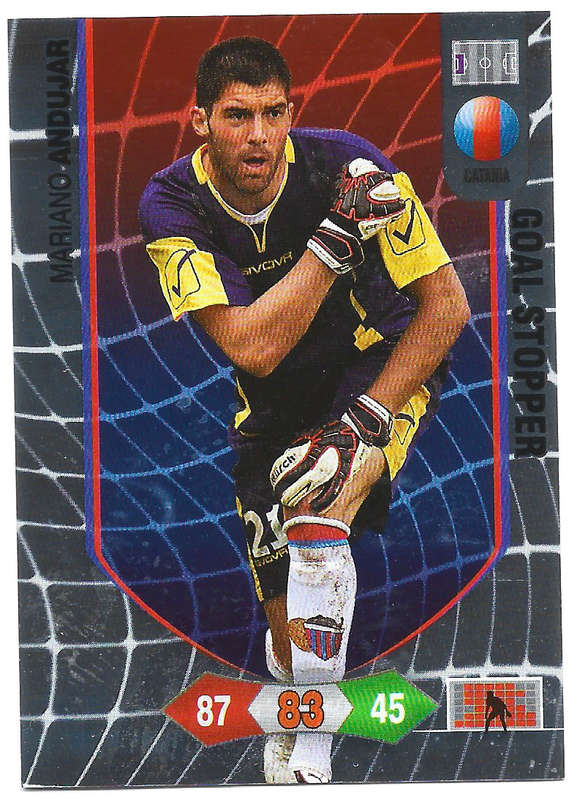 MARIANO ANDUJAR - PANINI CALCIATORI "SERIE A" 2010/2011 - FOIL  "GOAL STOPPER" TRADING CARD