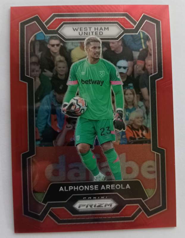 ALPHONSE AREOLA (West Ham)  - PANINI PREMIER LEAGUE PRIZM 2023/24 - RED PRIZM TRADING CARD 50 of 199
