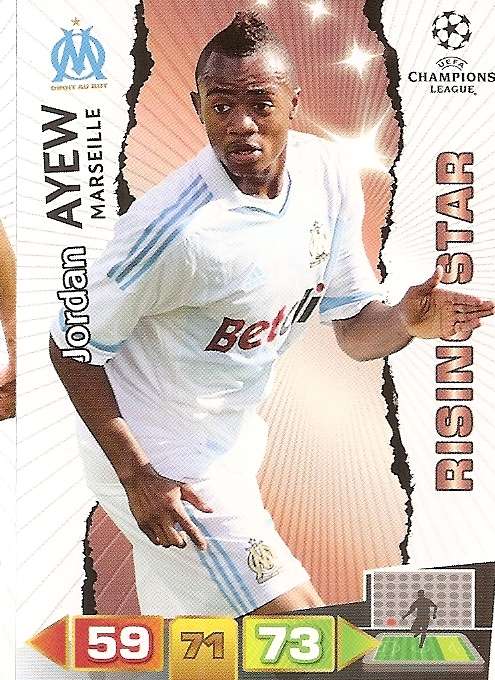 JORDAN AYEW - PANINI CHAMPIONS LEAGUE 2011/12 - `RISING STAR` TRADING CARD
