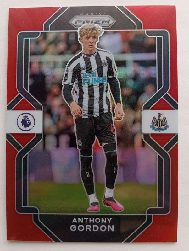 ANTHONY GORDON (Newcastle)  - PANINI PREMIER LEAGUE PRIZM 2023 - RARE TRADING CARD 67 of 99