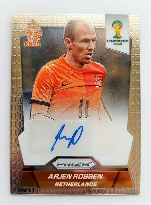 ARJEN ROBBEN - PANINI PRIZM FIFA WORLD CUP 2014 - RARE `CERTIFIED AUTOGRAPH` TRADING CARD S-AR