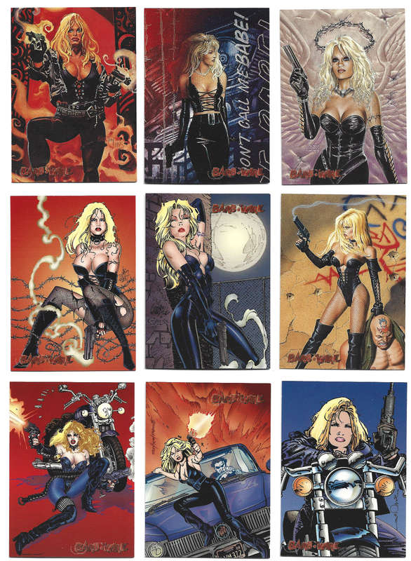 PAMELA ANDERSON - BARB WIRE the Movie - Lot of 9 COMIC ART GALELRY Trading Cards