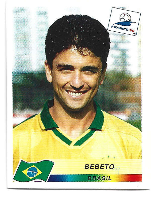 BEBETO - PANINI FIFA WORLD CUP 1998 FRANCE - ULTRA RARE  STICKER 30
