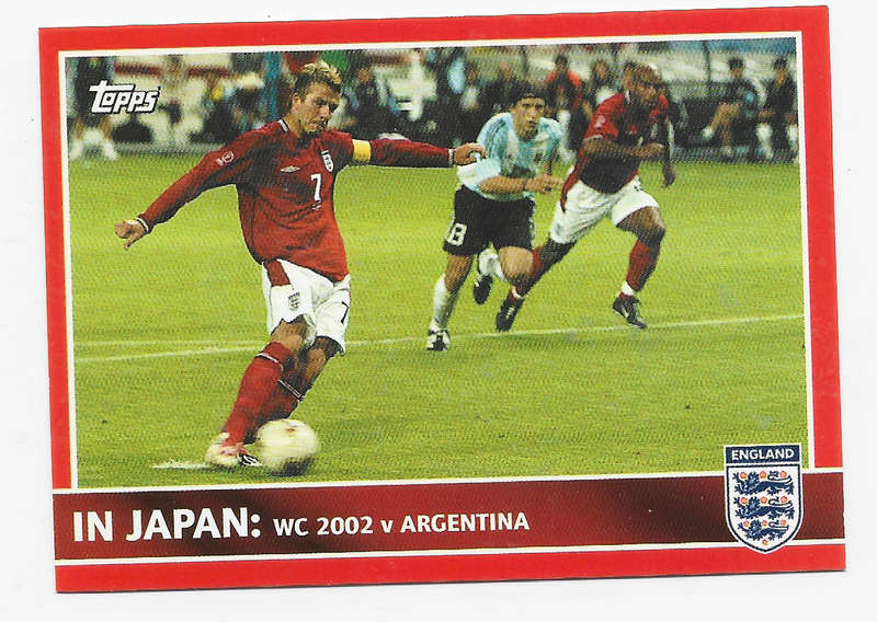 DAVID BECKHAM - TOPPS WORLD CUP TEAM ENGLAND 2005 - BASE TRADING CARD 90