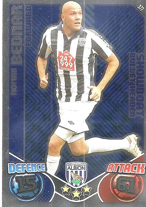 ROMAN BEDNAR - TOPPS `MATCH ATTAX` 2011/2012 - FOIL `SHOWBOAT` TRADING CARD 377